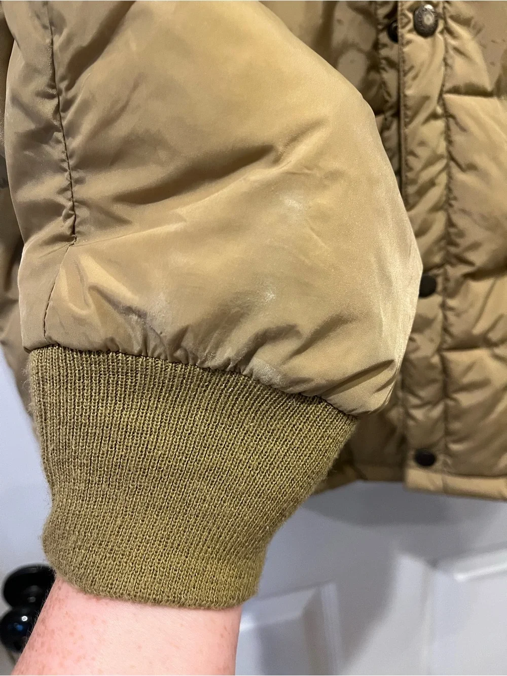 Cabela's Vintage Tan Goose Down Puffer Jacket 1980’s early 1990’s